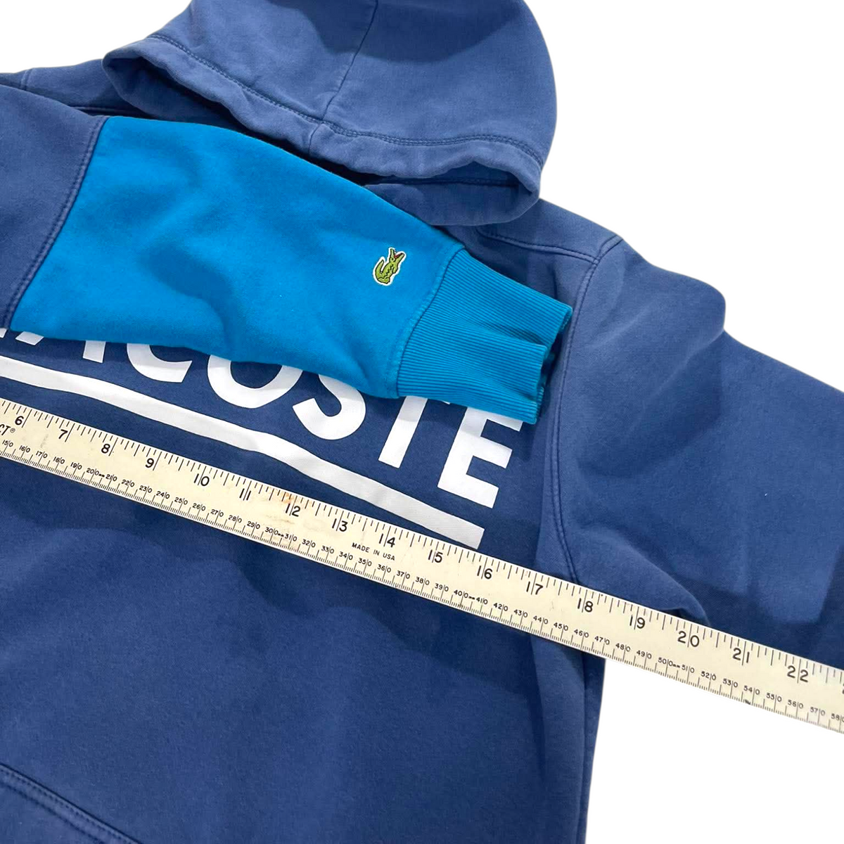 LACOSTE BLUE HOODIE (L)