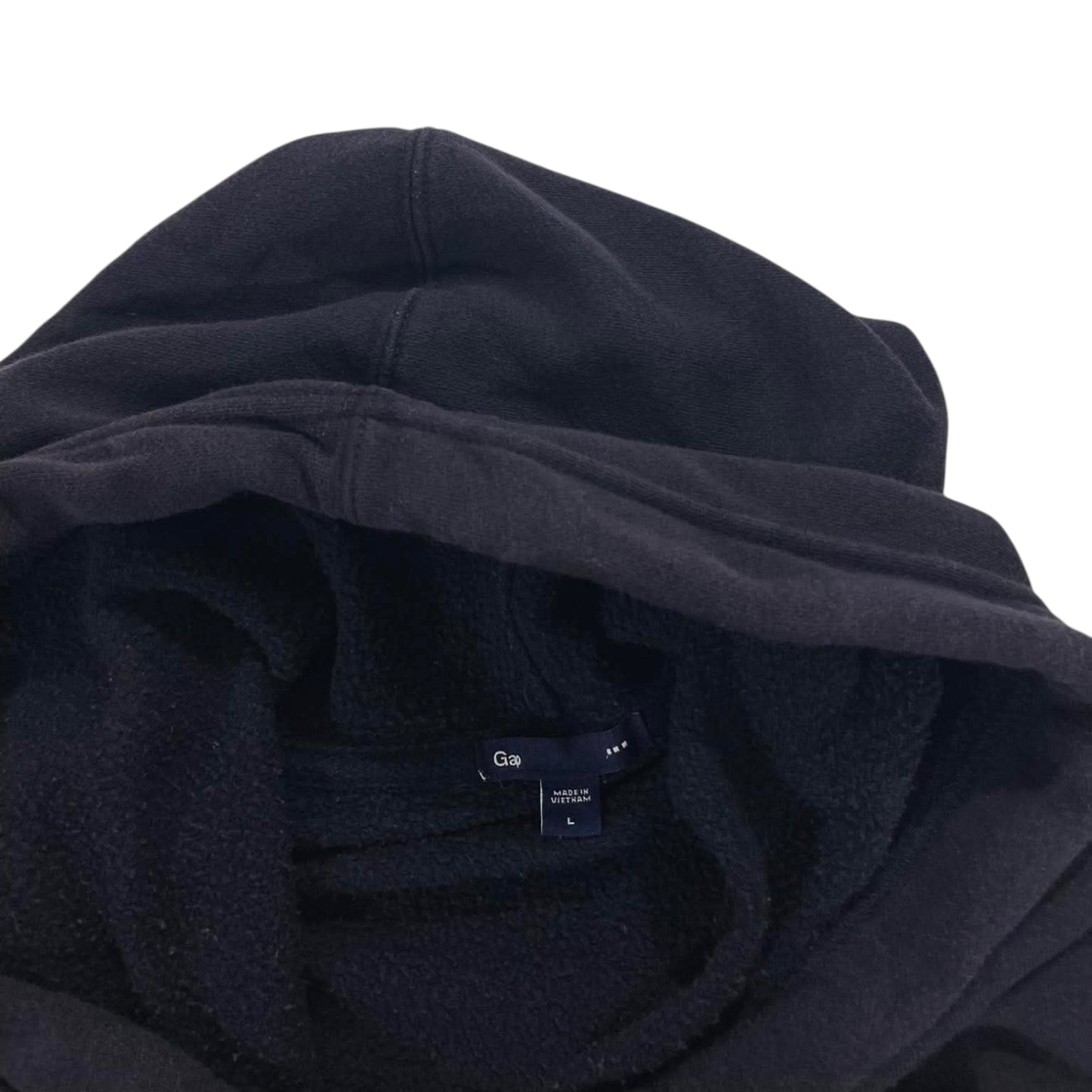 VINTAGE EMBROIDERED NAVY BLUE GAP HOODIE (L)
