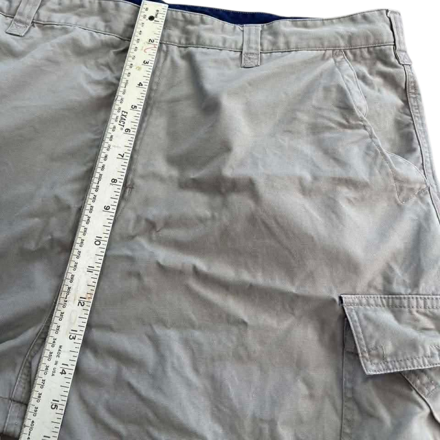 KHAKI CARGO PANTS WITH BLUE LINING (44)