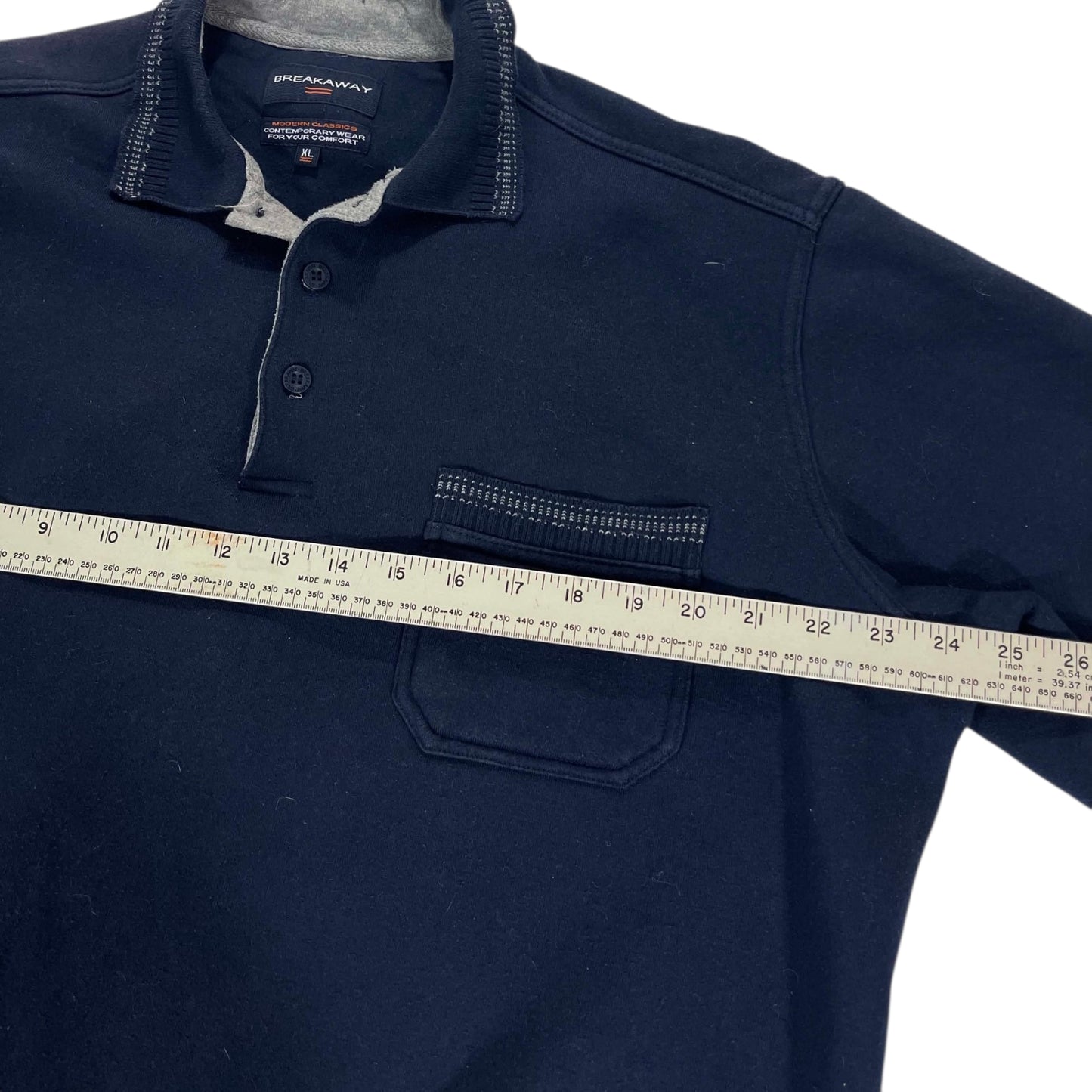 NAVY BLUE BREAKAWAY POLO LONGSLEEVE (XL)