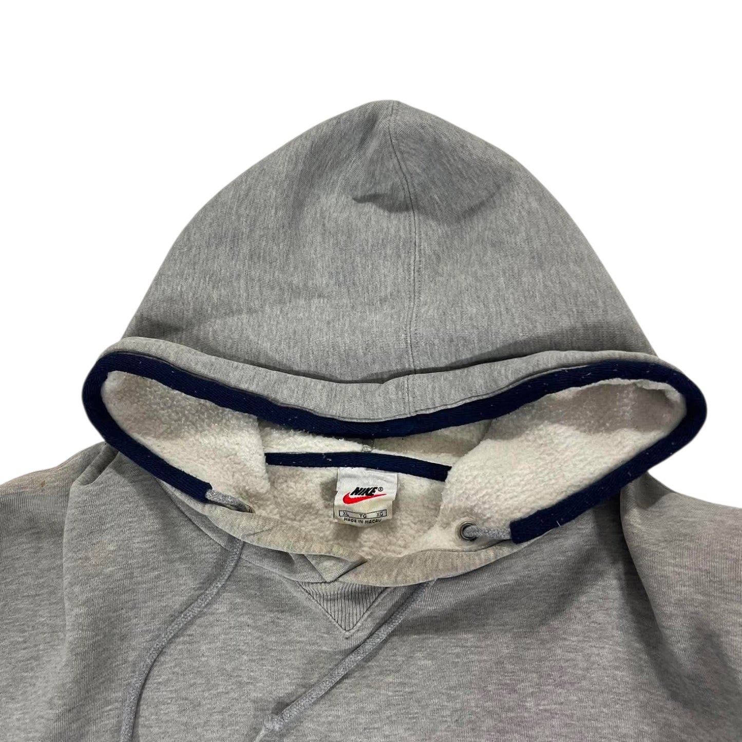 VINTAGE SPELLOUT NIKE GREY HOODIE (M-L)