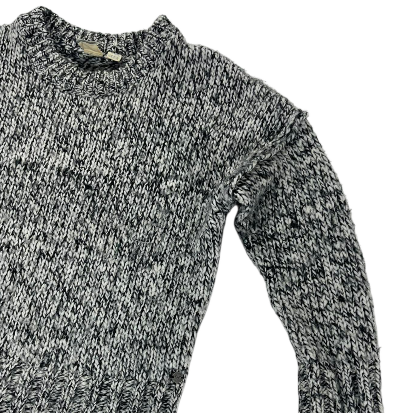 VINTAGE ROXY GREY MARLED KNIT SWEATER (M)