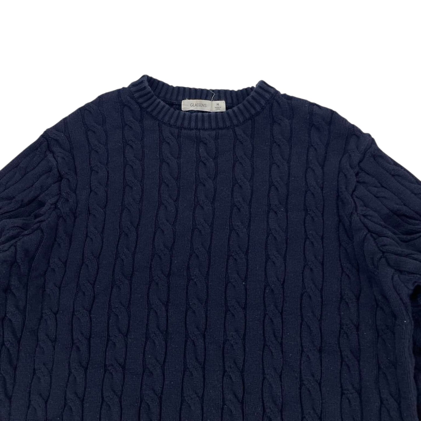 GLASSONS KNIT NAVY BLUE SWEATER (M)