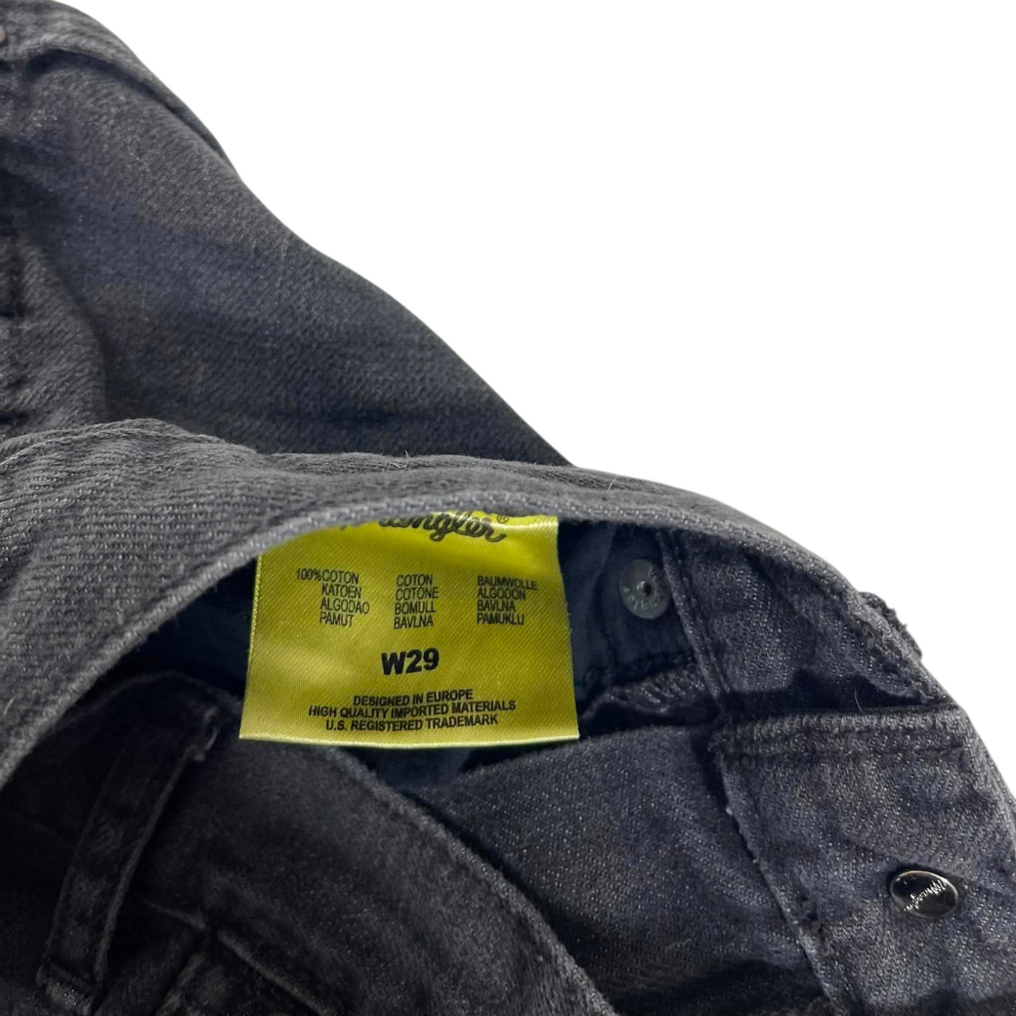 VINTAGE WRANGLER BLACK DENIM JEANS (28/'29)