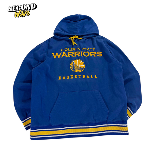 VINTAGE EMBROIDERED NBA GOLDEN STATE WARRIORS HOODIE (L)