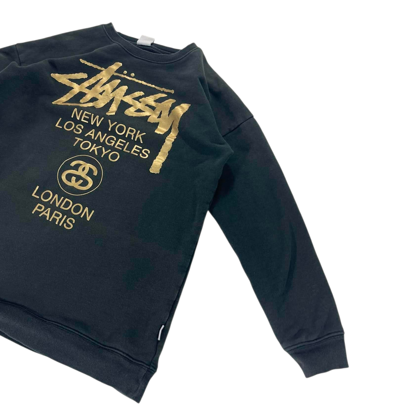 FADED STÜSSY GOLD LOGO CREWNECK (8)