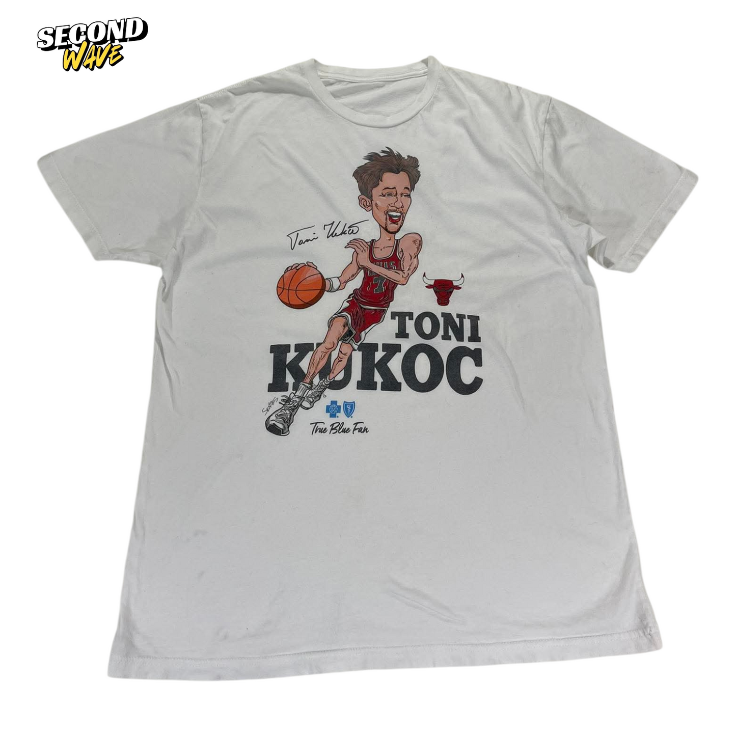 TONI KUKOC CHICAGO BULLS WHITE T-SHIRT (M)