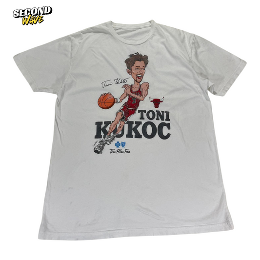 TONI KUKOC CHICAGO BULLS WHITE T-SHIRT (M)