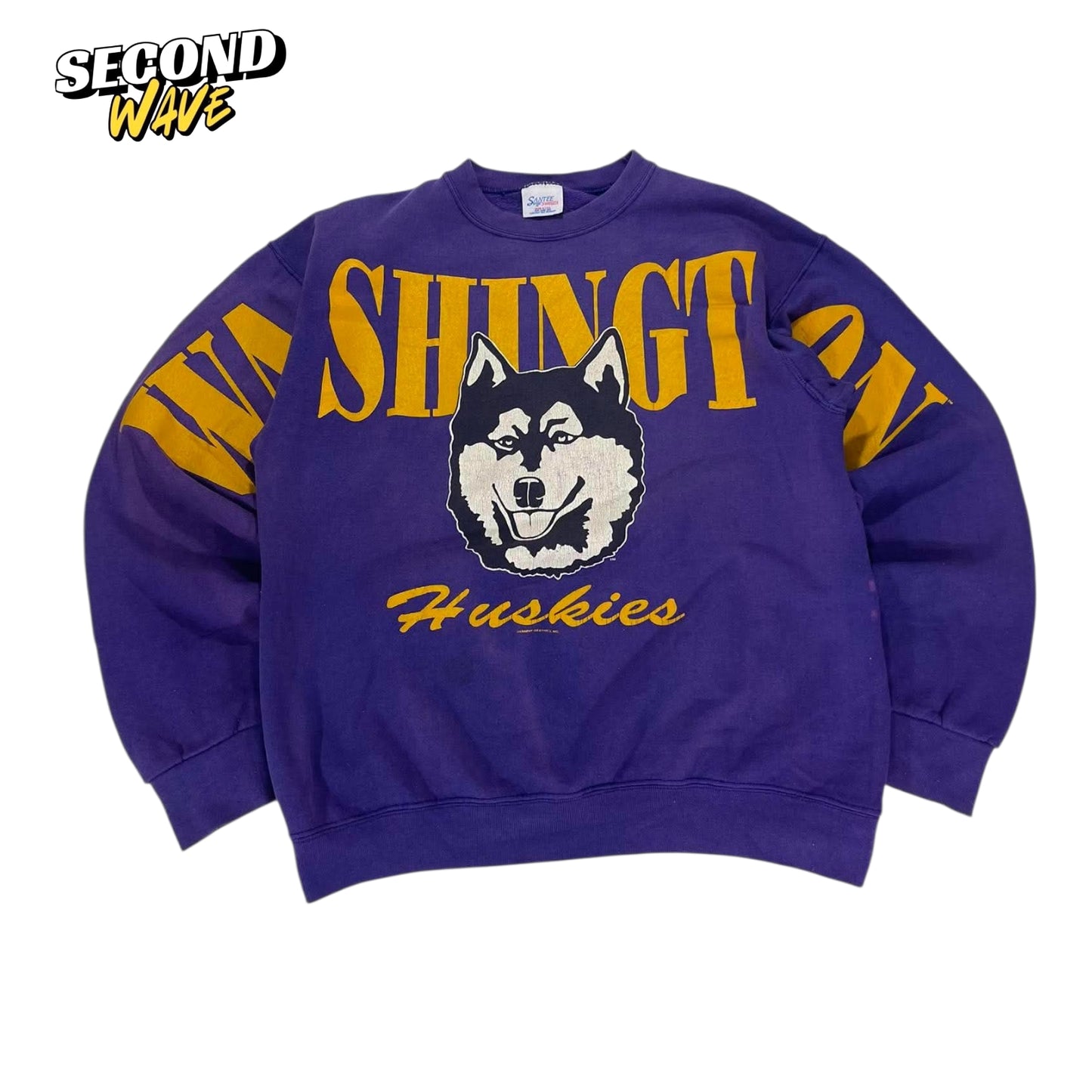 90S WASHINGTON HUSKIES PURPLE CREWNECK (M-L)