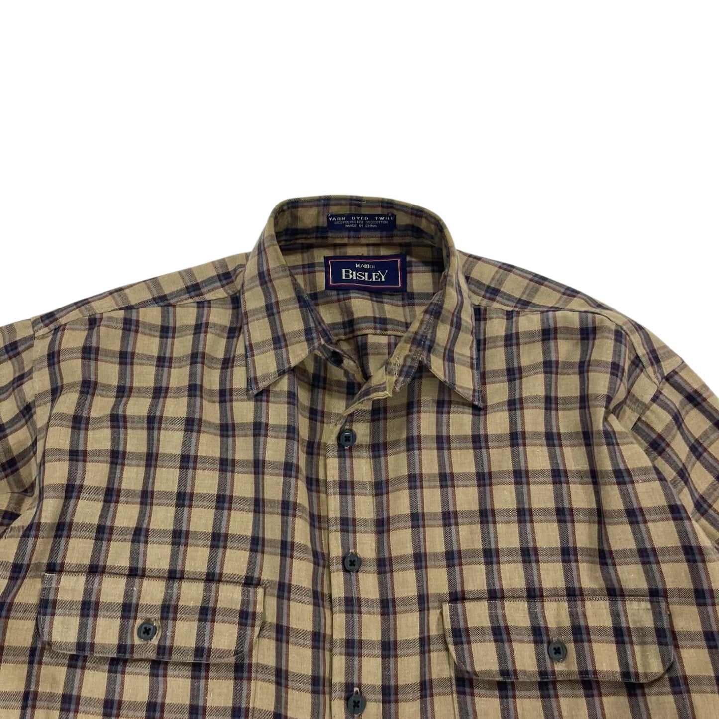 VINTAGE BISLEY FISHERMAN CHECK SHIRT (M)