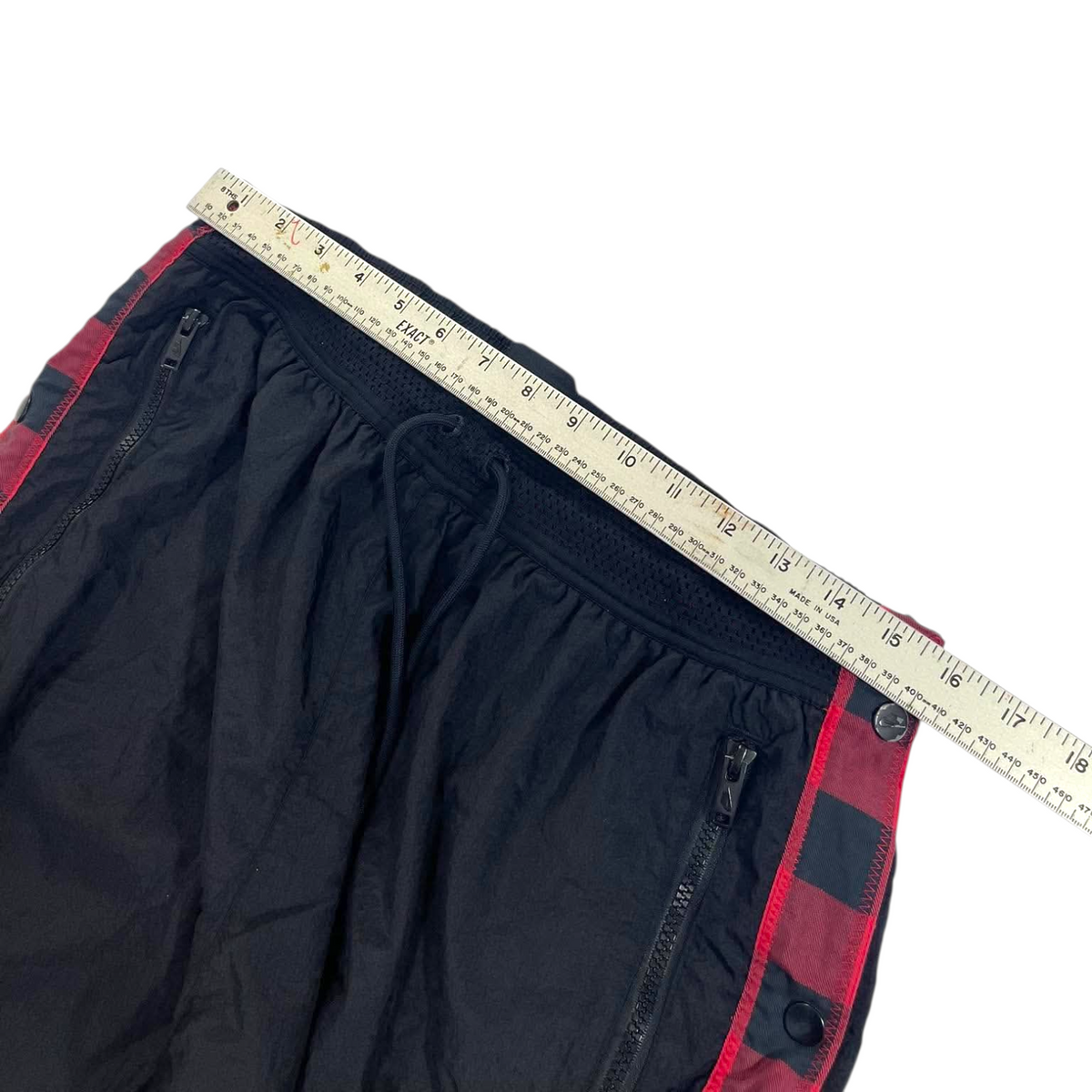 NIKE BLACK FLANNEL SIDE TRACK PANTS⁴ (XL)