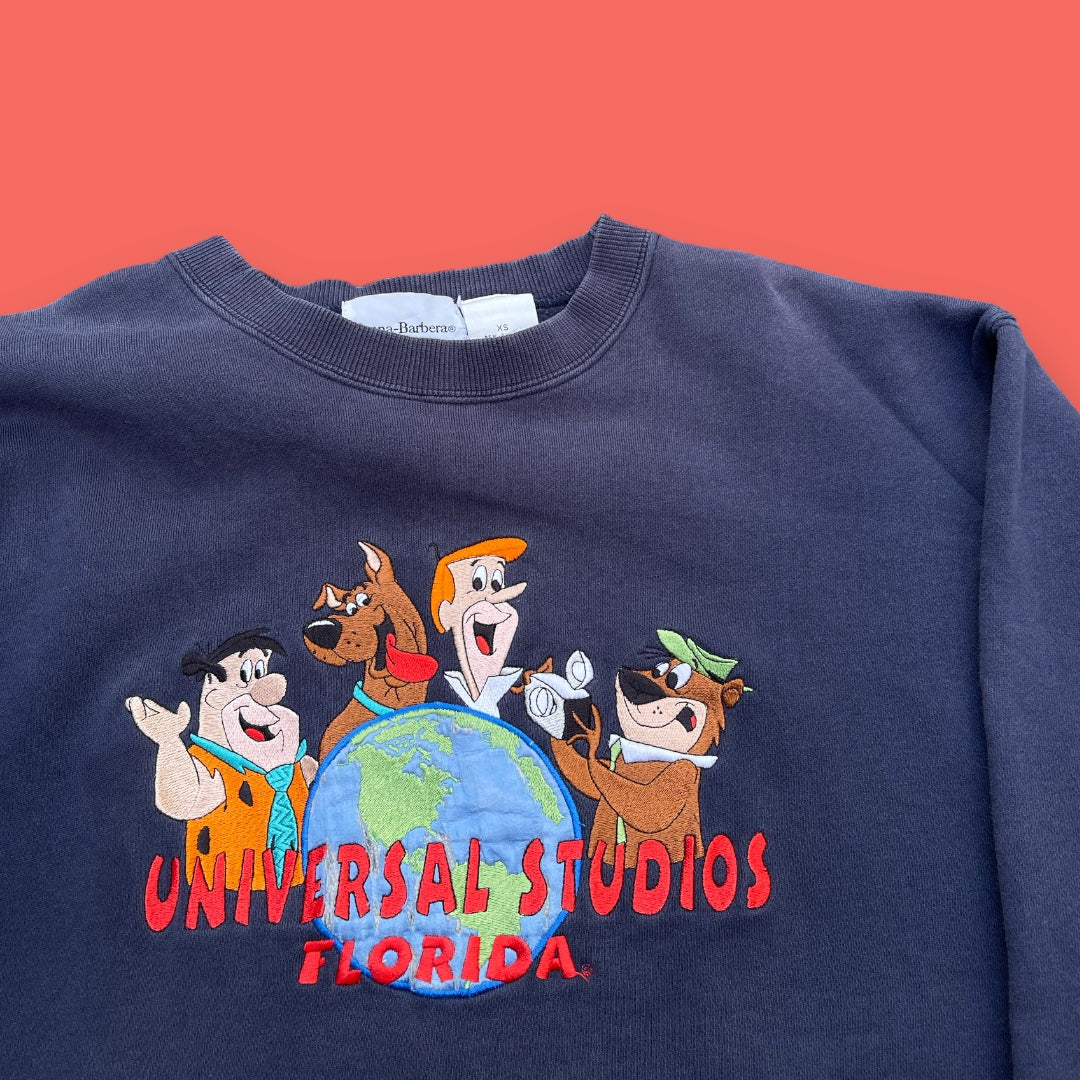 VINTAGE EMBROIDERED FLIN CREWNECK (S/M)