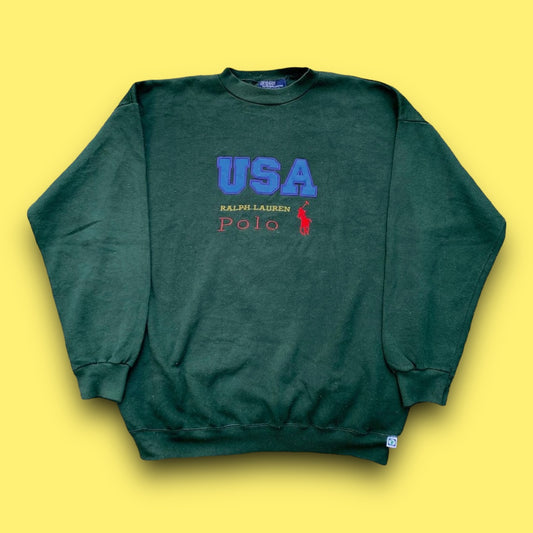 VINTAGE RALPH LAUREN CREWNECK EMBROIDERED (XL)