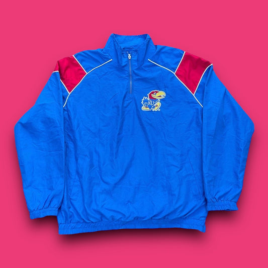 VINTAGE KANSAS JAYHAWKS QUARTERZIP WINDBREAKER (L)