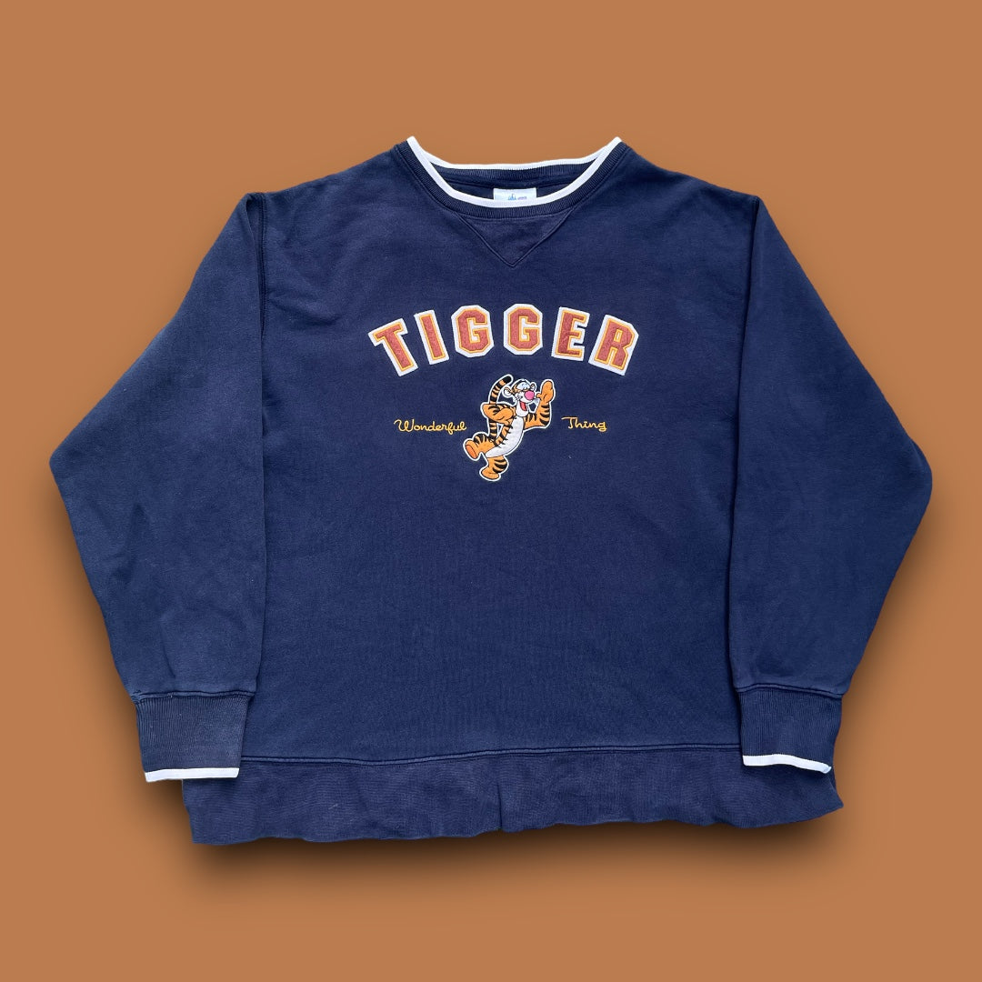 VINTAGE EMBROIDERED TIGGER CREWNECK (L)
