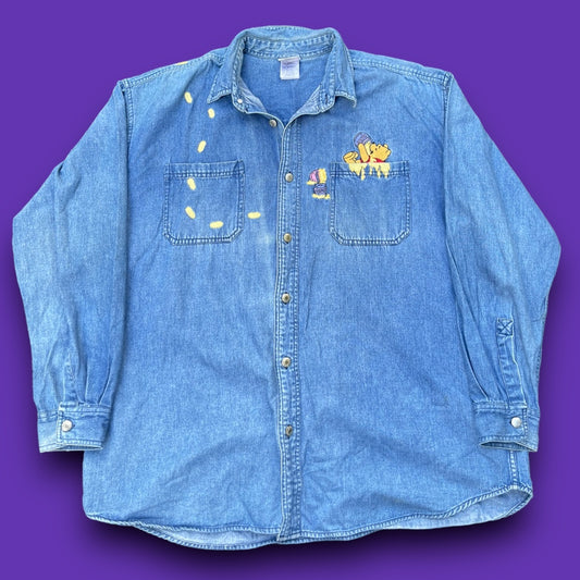 VINTAGE POOH DENIM LONG SLEEVE( L/XL)